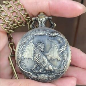Dragon Pocket Watch Necklace